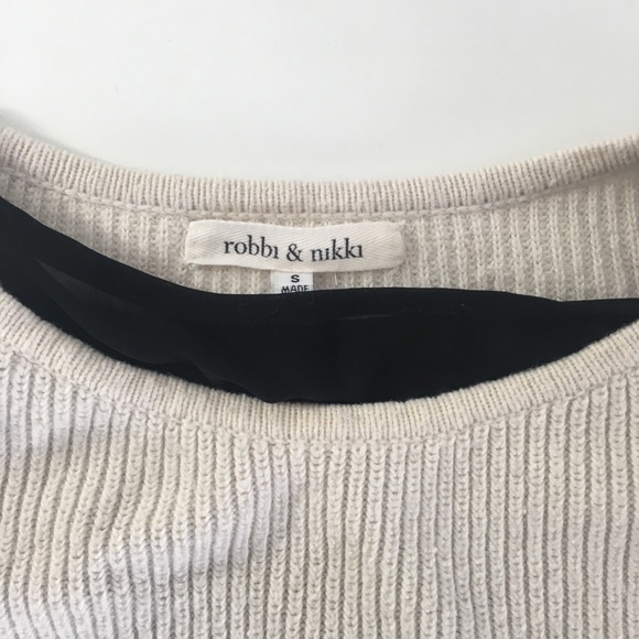 Contemporary Designer Double Layer Sleeves Boat Neck Loose Sweater - Picture 3 of 5